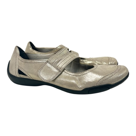 Rod Hommerson Chelsea Gold Metallic Leather Maryjane Comfort Shoes Women’s 11 - Picture 2 of 13